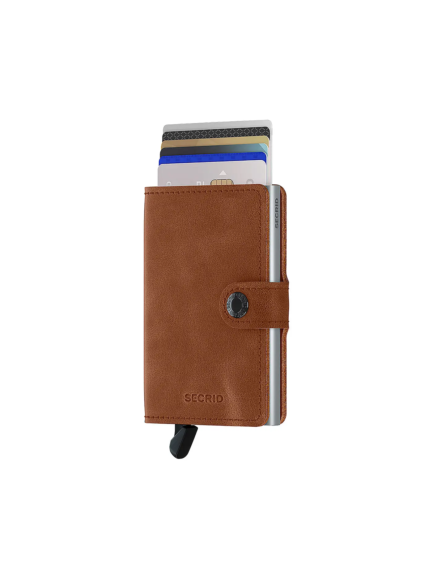 SECRID | Geldbörse - Miniwallet Vintage Mini Cognac Silver | 